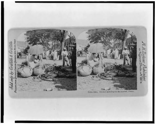 HistoricalFindings Fotó: Fotó: Stereograph,vasárnap Reggel A Piacon,Ponce,Puerto Rico,c1899