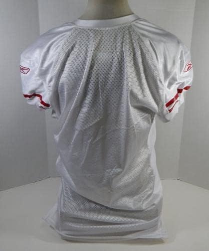 2009-ben a San Francisco 49ers Üres Játék Kiadott Fehér Jersey Reebok 50 DP24090 - Aláíratlan NFL Játék Használt Mezek