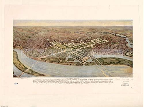 1915 Térkép| A Végső Washington| Város-Tervezés|Columbia Kerület|Washington|Washi