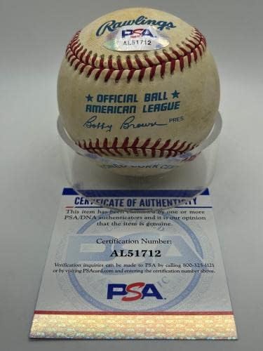 Dennis Eckersley Oakland Egy Aláírt Autogramot Hivatalos MLB Baseball PSA DNS *12 - Dedikált Baseball