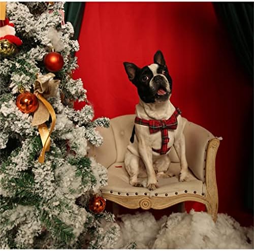 Általános Pamut Piros Kockás Karácsony Kutya Hám a Csokornyakkendő, Alapvető Kutya Póráz Állítható Csat Pet Supplies (Size