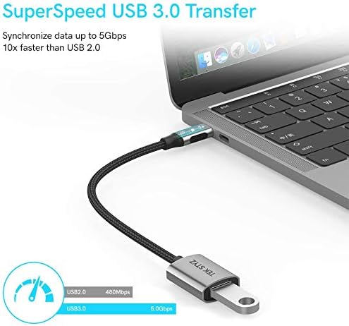 Tek Styz USB-C USB 3.0 Adapter Kompatibilis LG K51 OTG Típus-C/PD Férfi USB 3.0 Női Converter. (5Gbps)