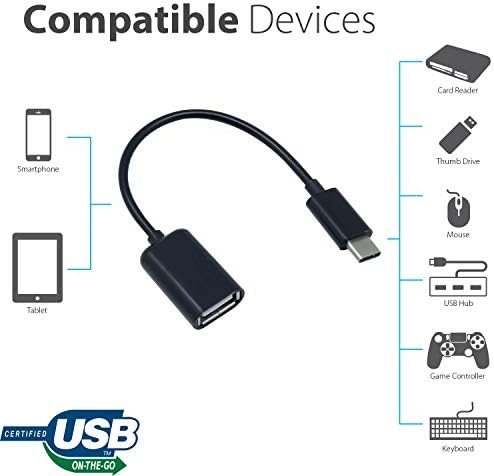 OTG USB-C 3.0 Adapter Kompatibilis A Philips TAS2505B/00 Gyors, Ellenőrzött, Több használható Funkciók, mint Például a Billentyűzet,