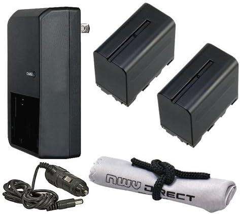 Intelligens Elem (2 db) Kompatibilis Sony PXW-Z150 + AC/DC Úti Töltő + Mikroszálas kendő