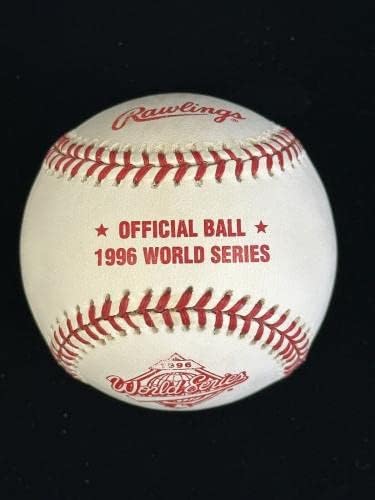 Jeff Nelson 43 NY Yankees ALÁÍRT Hivatalos 1996-Os World Series Baseball w/hologram - Dedikált Baseball