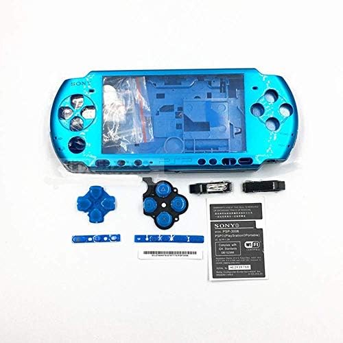 Csere Teljes Ház Shell Előlap burkolata Hordozható Playstation PSP3000 PSP 3000 (Kék)