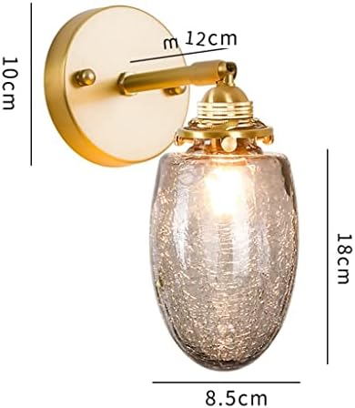 ZLXDP Üveg LED Fali Lámpa Cipzár Kapcsoló lakberendezés Belső Világítás Hálószoba, Fürdőszoba Tükör Fény (Szín : B, Méret