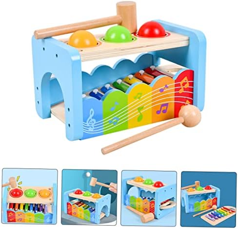 Toyvian 1 Állítsa Zenei Ütős Játék, Gyermek Játékok Puzzle Játék Gyerekek Oktatási Játékok Többfunkciós Kék Kopogás Asztal