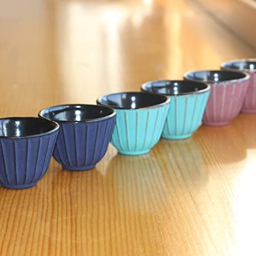 MILVBUSISS öntöttvas Teáskanna, Csészék, Japán Tea-Fű Meghatározott Csésze Zománcozott Belső, Kis Aranyos, 2 Csésze Rózsaszín