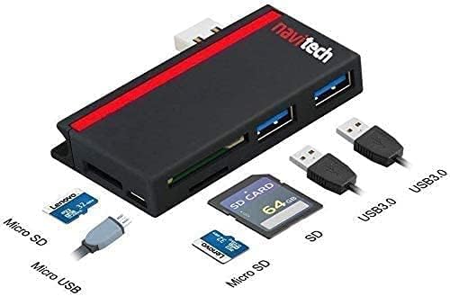 Navitech 2 az 1-ben Laptop/Tablet USB 3.0/2.0 HUB Adapter/Micro USB Bemenet SD/Micro SD Kártya Olvasó Kompatibilis az Asus