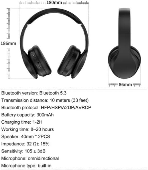 Gaming Headset Bluetooth Mikrofon Sztereó Fejhallgató zajszűrős Bass Surround Laptop Számítógép PC (Fekete-Fehér)