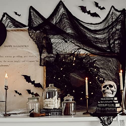 Évszakok Csillagok SSDecor Halloween Fekete Hátborzongató Ruhával 6.6 ft X16.4ft Nagy Félelmetes Halloween Dekoráció Kísérteties