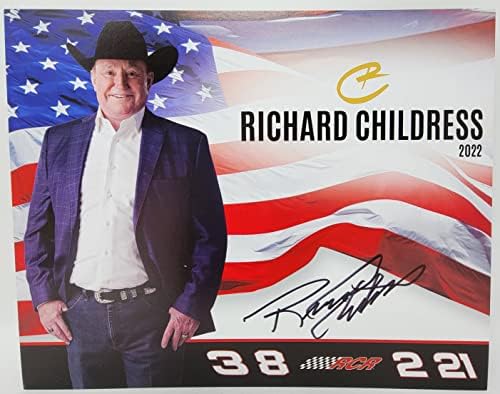 Richard Childress aláírt 8x10 fotó 2022 Hős Kártya