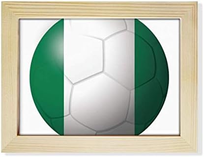 DIYthinker Nigéria Nemzeti Zászló Foci Foci Asztali Képkeret, Kép, Art Dekoráció Festés 6x8 inch