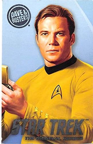 William Shatner, mint Kapitány James T. Kirk kereskedelmi játék kártya Star Trek Dave Busters CK1 2x3 cm