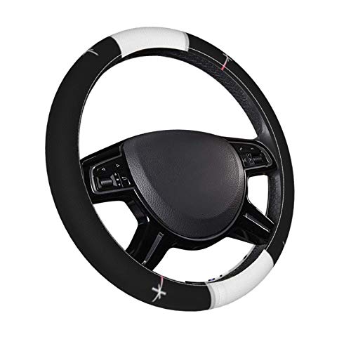 Unikornis Luxus bőr autó kormánykerék fedél 3D honeycomb lyuk anti-slip-design, egyetemes 15 cm-piros