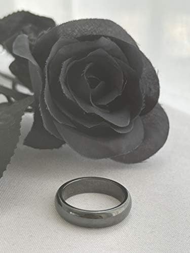 Loveso Hematit Gyűrű Női Férfi Unisex, Fekete Hematit Kő Gyűrű Szorongás Egyensúly Gyökér Csakra, Ideális Ajándék a Család