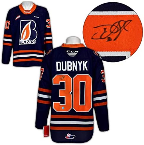 Devan Dubnyk Kamloops Blézer Dedikált CHL Jégkorong Jersey - Dedikált NHL-Mezek