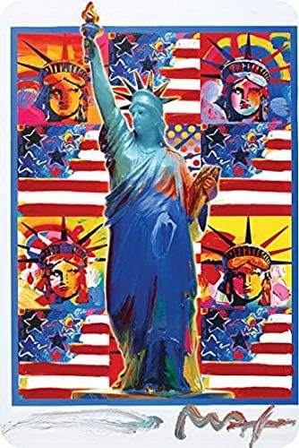 Uptell Fém Tábla New York-Peter Max Dekoráció Hazafias Művészet
