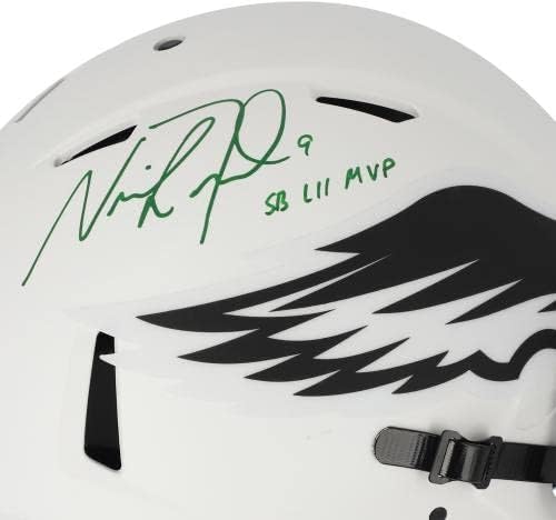 Nick Foles Philadelphia Eagles Dedikált Riddell Holdfogyatkozás Alternatív Sebesség Hiteles Sisak SB LII MVP Felirat, - Dedikált