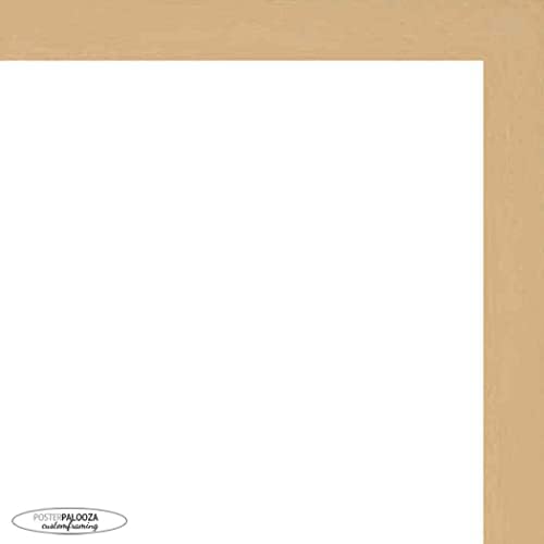 Poszter Banzájhoz 16x30 Árnyék Doboz Keret Természetes Fa | egy 3/4 Használható Kijelző Mélység | Tartalmaz egy sötétkék