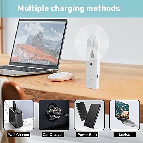 Crethinkaty Mini Kézi Ventillátor USB Páramentesítő, Ventilátor Tölthető, Hordozható, Zsebben Asztal Rajongók Mini Vízpermet
