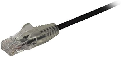 StarTech.com 6 CAT6 Kábel - Slim CAT6 Patch Kábel - Fekete Snagless RJ45 Csatlakozóval - Gigabit Ethernet Kábel AWG 28 -