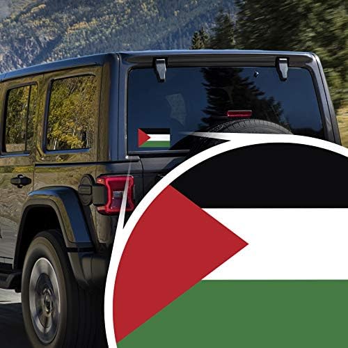 2-Pack Palesztin Zászló Matrica | 5-Hüvelyk 3-Hüvelyk | Prémium Minőségű Vinyl | PD505