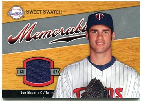 Joe Mauer Édes Swatch Emlékek Eredeti Játék Kopott Jersey Kártya - MLB Meccset Használt Mezek