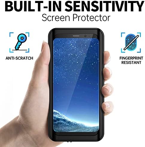 BEASTEK Galaxy S8 Plus Vízálló tok, NRE Sorozat Ütésálló Por Víz alatti IP68, Beépített képernyővédő fólia Anti-Semmiből