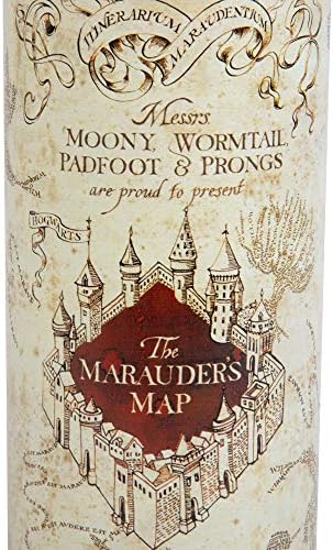 Harry Potter Rozsdamentes Acél Termosz Palack, 550 ml - Szigetelt Víz, Kávé & Több - Térképről Design - Ajándék Gyerekeknek