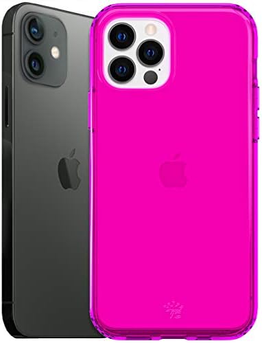 Bársony Kaviár Neon Pink, Világos Eset, iPhone 12 / iPhone 12 Pro [8ft Csepp Tesztelt] w/karcálló Bevonat - Aranyos Védő