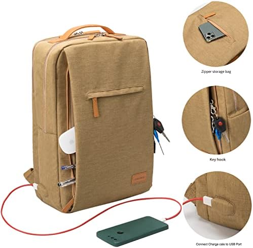 NEMES üzleti okos waterprooof utazási laptop hátizsák szervező electronice piperekészlet utazótáska (Khak) én