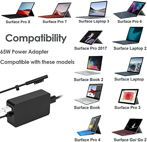 Surface Pro Töltő 65W 15V 4A tápegységgel Kompatibilis a Microsoft Surface Pro 7 Pro 6 Pro 5 Pro 4 Pro 3 Pro X Felület Laptop1/2/3