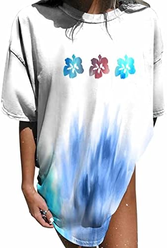 Tini Lányok Férfi Nyári Őszi Társalgó Tee Rövid Ujjú Grafikus Laza Fit Vintage Nyakkendő Festék Felső Póló Női Férfi 83