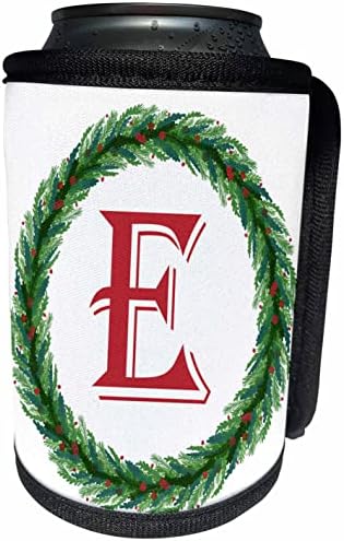 3dRose Karácsonyi Koszorú Monogram E Piros Kezdeti, SM3DR - Lehet Hűvösebb Üveg Wrap (cc_353348_1)