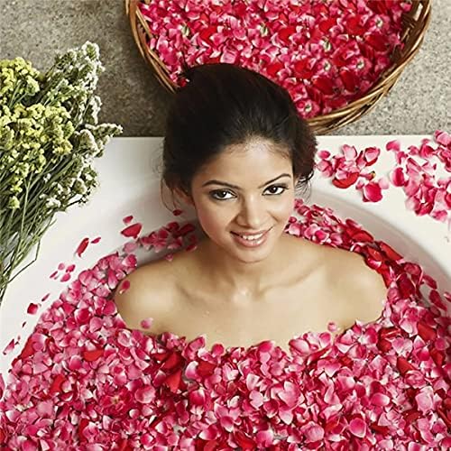 Queenbox 0.7 oz Száraz rózsaszirmok, Természetes Gyógynövények, Szárított Virág, Esküvői Konfettik, Fürdő, Szappan, Ékszerek,