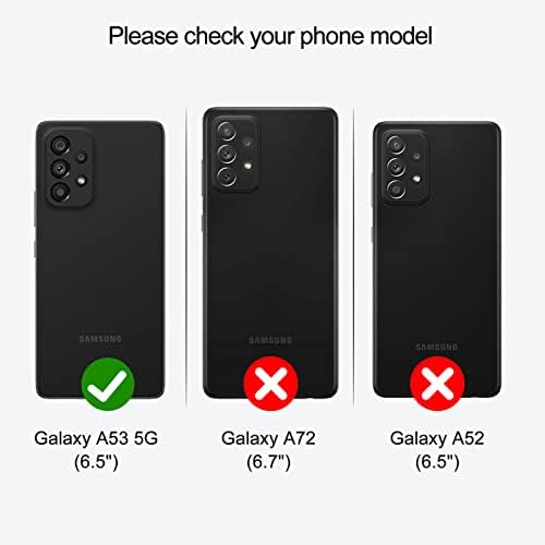 JZASES Esetben a Galaxy A53 5G, 2 az 1-ben Mágneses Levehető Ütésálló az Esetben, Folio Flip PU Bőr borítás a kártyanyílás