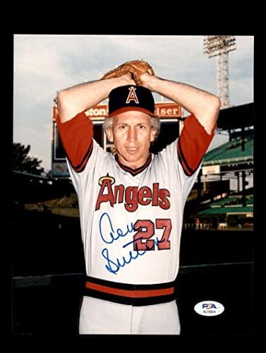 Ne Sutton PSA DNS Aláírt 8x10 Fotó Autogramot Angyalok - Dedikált MLB Fotók