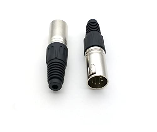 ZUMLED 25PCS 5 Pin-XLR Férfi Forrasztható Csatlakozó Kompatibilis Mikrofon Kábel