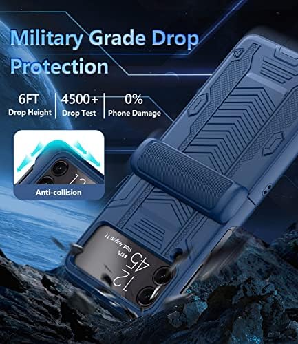 Viaotaily Galaxy Z Flip 4 Esetben a Zsanér Védelem & Lencse Védő, nagy teljesítményű, Teljes Testet Védő tok, Vezeték nélküli