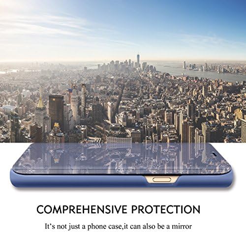 Kompatibilis a Samsung Galaxy S10 Plusz Esetben Flip Bőr Borító Tiszta S-Tükröt Ütésálló burkolat Kitámasztó Anti-Semmiből