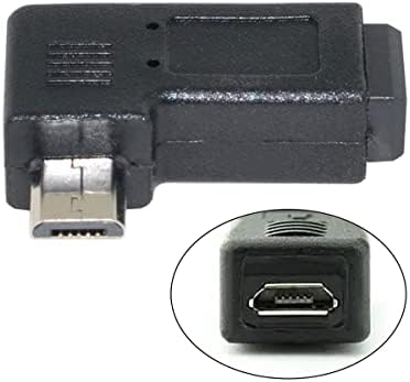 chenyang 2db/tétel 90 fokkal Balra Ferde Micro USB 2.0 5Pin Férfi-Női M-F Hosszabbító Adapter