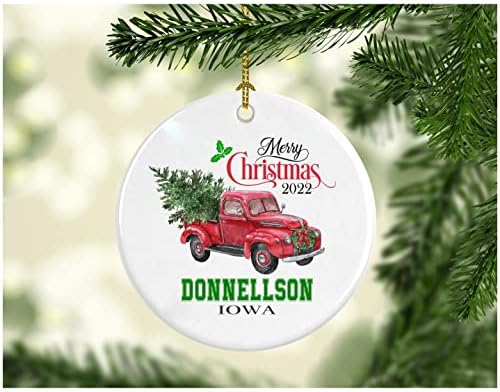 Karácsonyi Dekoráció Fa Boldog Karácsonyt 2022 Donnellson Iowa Dísz, Vicces Ajándék, Karácsonyi Ünnep, mint egy Család, Szép