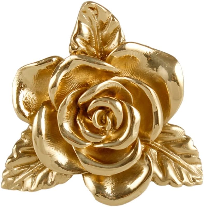 UniDes 2 Csomag Arany Kabinet Gombok,Sárgaréz Hardver Szekrény Fiókjában,Régi Rózsa Virág Gombok, majd Húzza