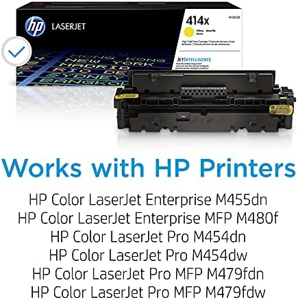 HP 414X Sárga Nagy kapacitású Festékkazetta | Működik HP Color LaserJet Enterprise M455dn, MFP M480f; HP Color LaserJet Pro