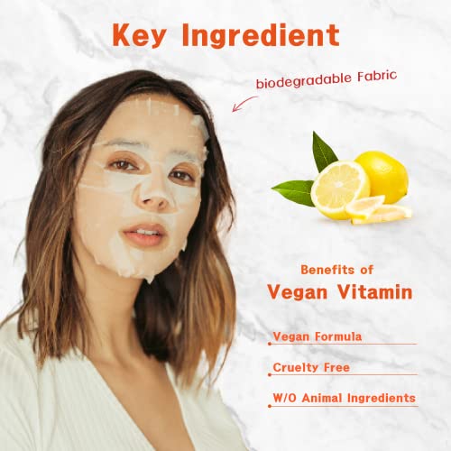 PUREDERM Vega-Vitamin Arc Lap Maszkok (12-es) – Arc Maszk, Bőrápolás, Száraz, Dehidratált, s Fakó Bőr Hidratáló Maszkot,