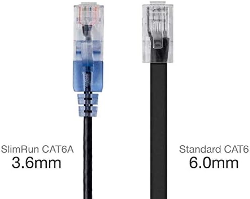 Monoprice Cat6A Ethernet Patch Kábel - 14 Láb Fekete | Hálózat, Internet, Kábel - RJ45, 550Mhz & Cat6A Ethernet Patch Kábel