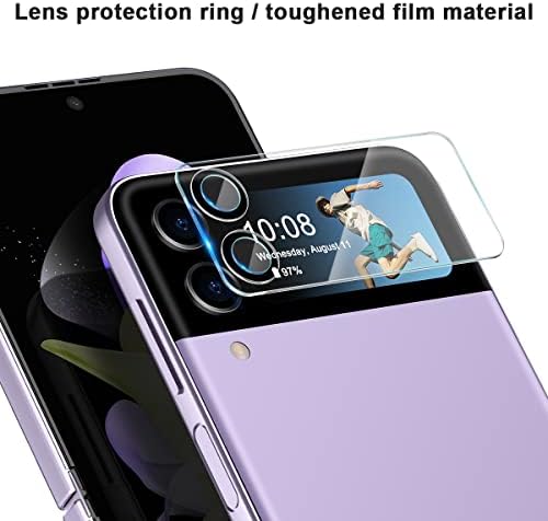 Uamark Galaxy Z Flip 4 5G Kamera Lencséjét Védő, [3 Csomag] Anti Scrach Ultra Vékony [Esetben, Barátságos] Nagy Felbontású