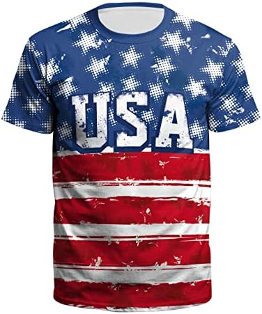 2023 Új Férfi Grafikus Póló, Alkalmi Tshirt 3D július 4-én Zászló Mintás Vintage póló Ing Tunika Y